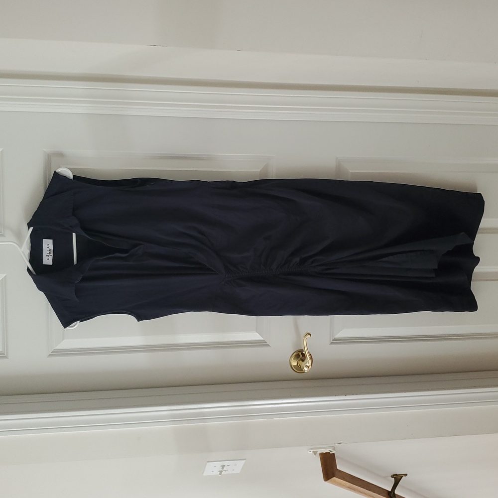 CÂLLAS RTR Sylvie Elegant Navy Sleeveless Dress Size 44